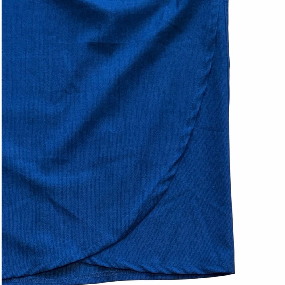 RipSkirt Hawaii Indigo Blue Adjustable Wrap Skirt Large Knee Length 3 Pockets - Picture 6 of 7